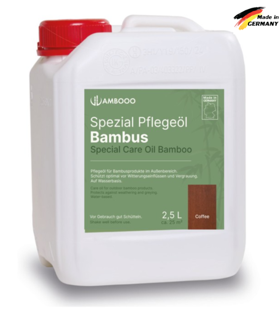 AMBOOO Bambus-Pflegeöl für den   Außenbereich  in einer großen Farbauswahl.