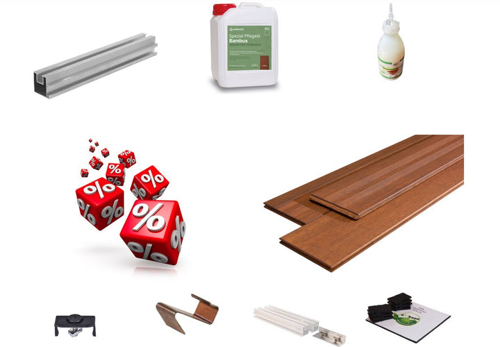 Terrassendielen Komplettpaket Vinales mit einer Aluminium UK.