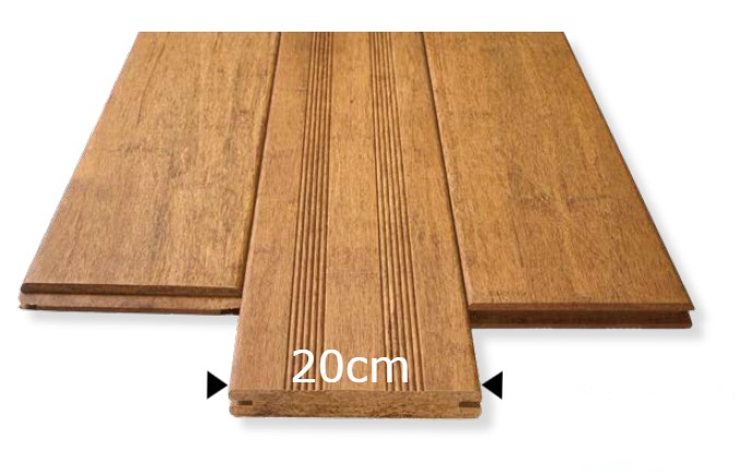 Die XL Bambusdiele Natur hell Typ Desaro in 20cm Breite.