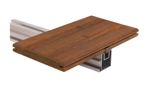 Unterkonstruktion aus Aluminium für Terrassendielen.
