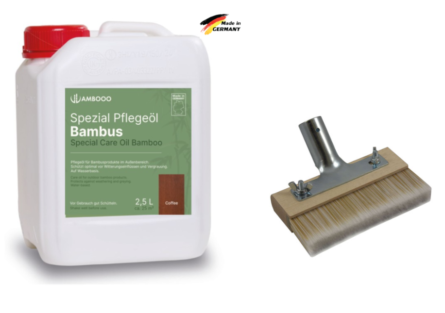 elephant bambus-pflegeöl Terrassendielen pflegen – Pflegeset Basic – Bambuskontor