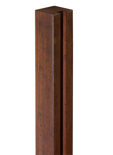 Bambus Zaunpfosten  mit 1x Nut, 7x7x250 cm.