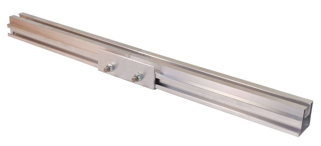 Aluminium-Verlängerung XL 40x40 mm zur Verbindung von Terrassen-Unterkonstruktionen - Montagebeispiel